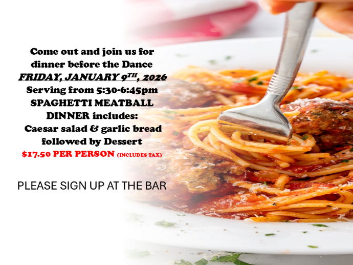 FRIDAY DINNER JAN 9/26 Image