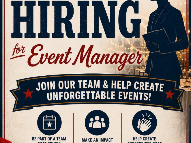 Event Manager Position Available Image