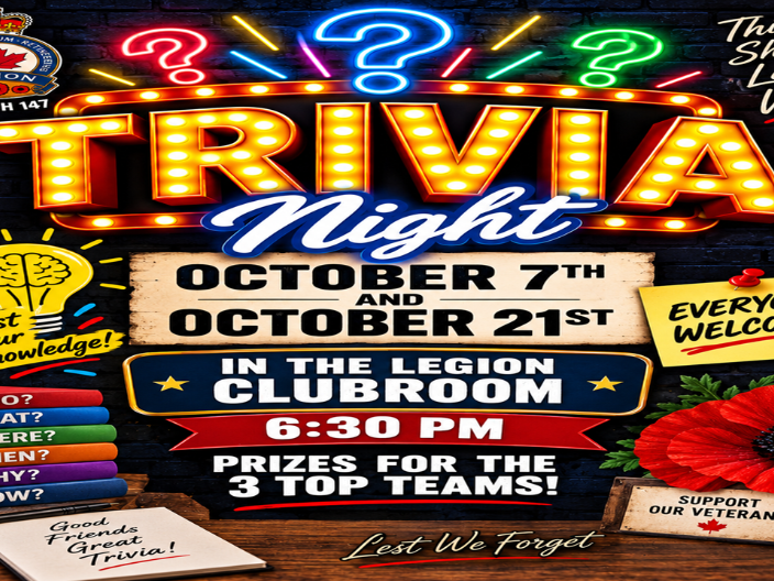 OCTOBER Trivia at the Legion Image