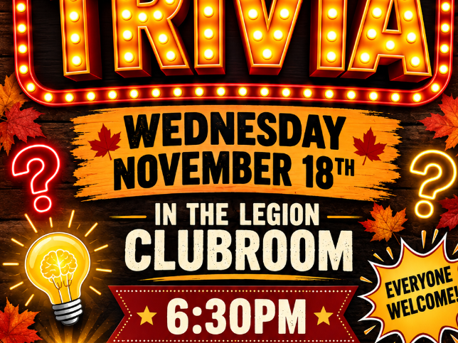 NOVEMBER Trivia at the Legion Image